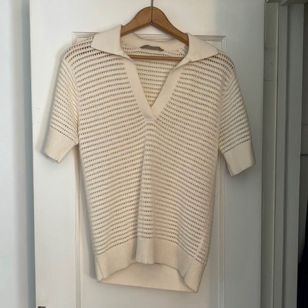 Everlane Crochet Knit Top - small